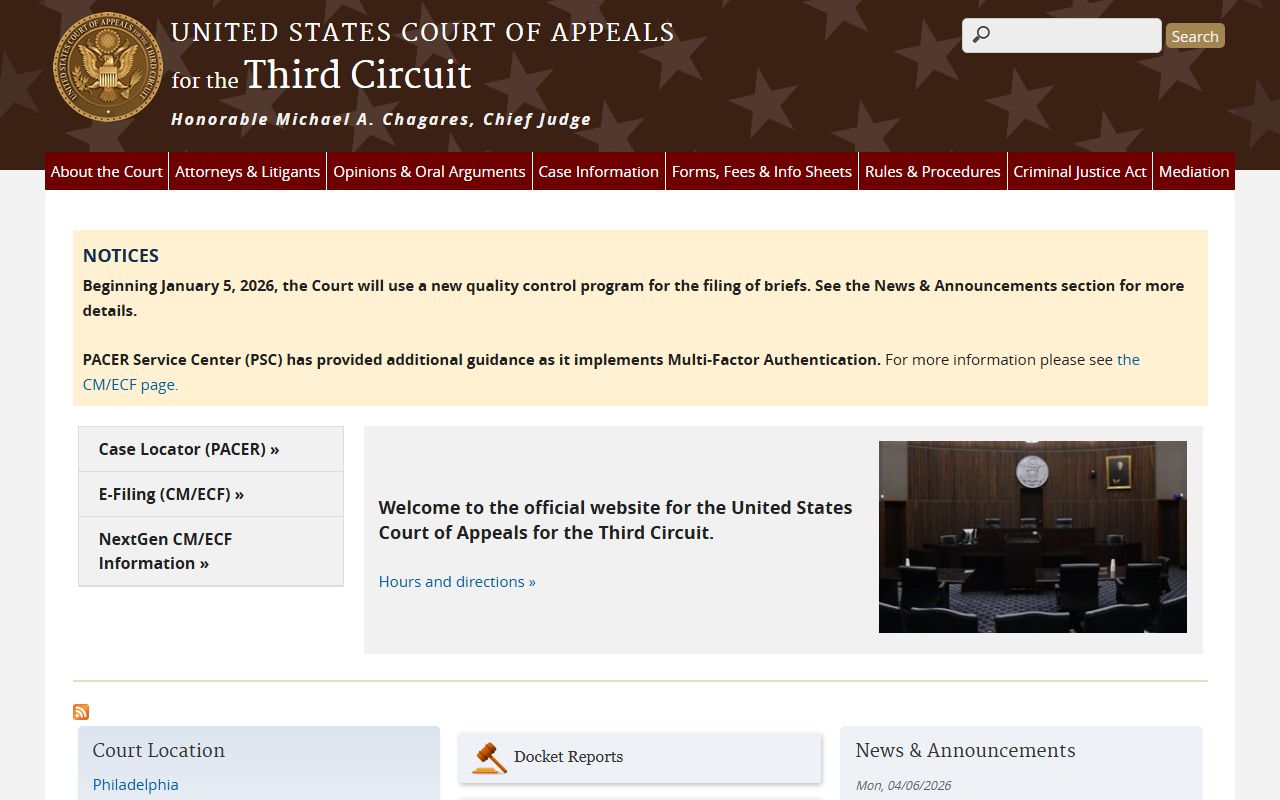Mercer County federal appeals U.S. Court of Appeals for the Third Circuit