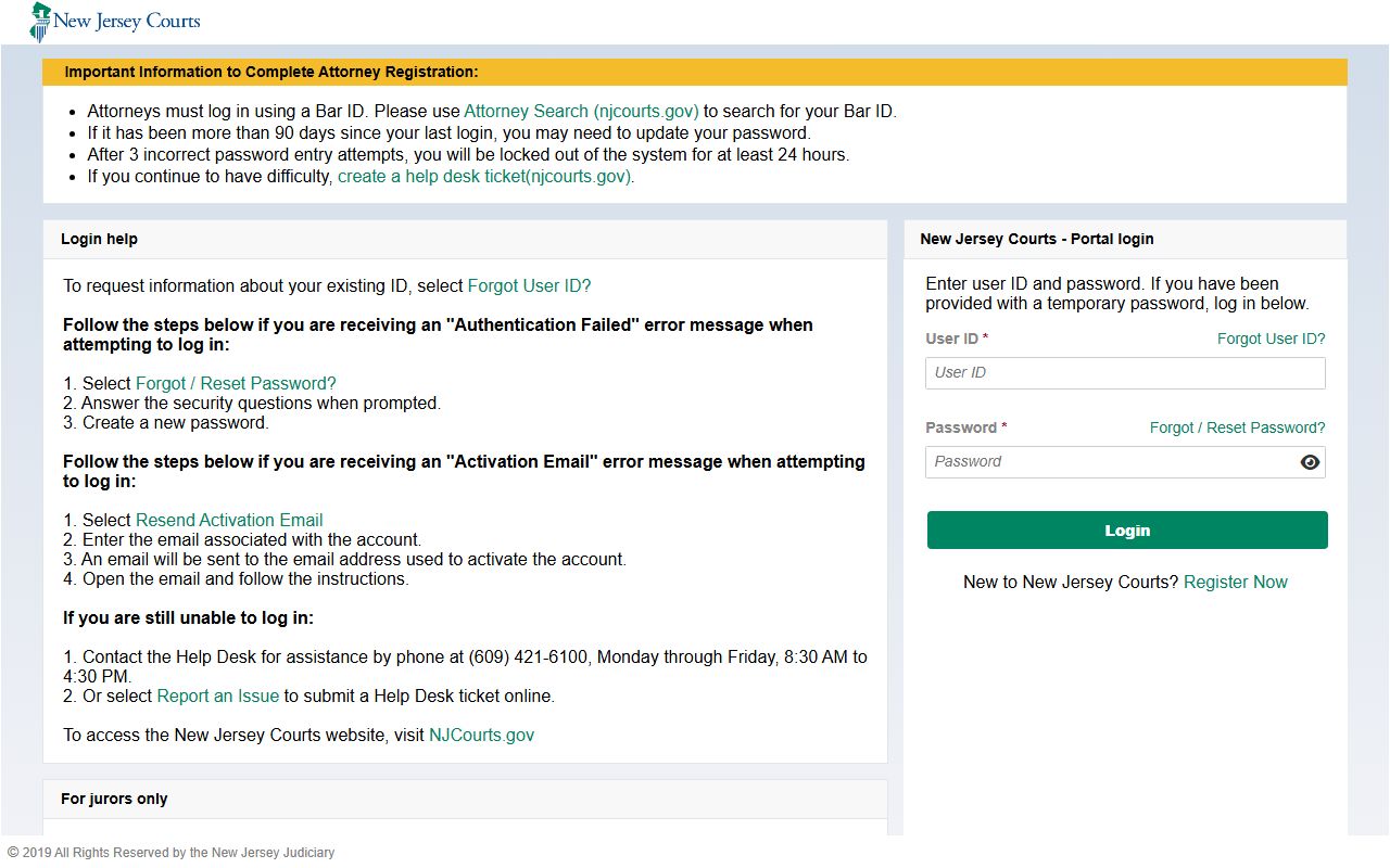 Mercer County court records civil case jacket public access disclaimer screen