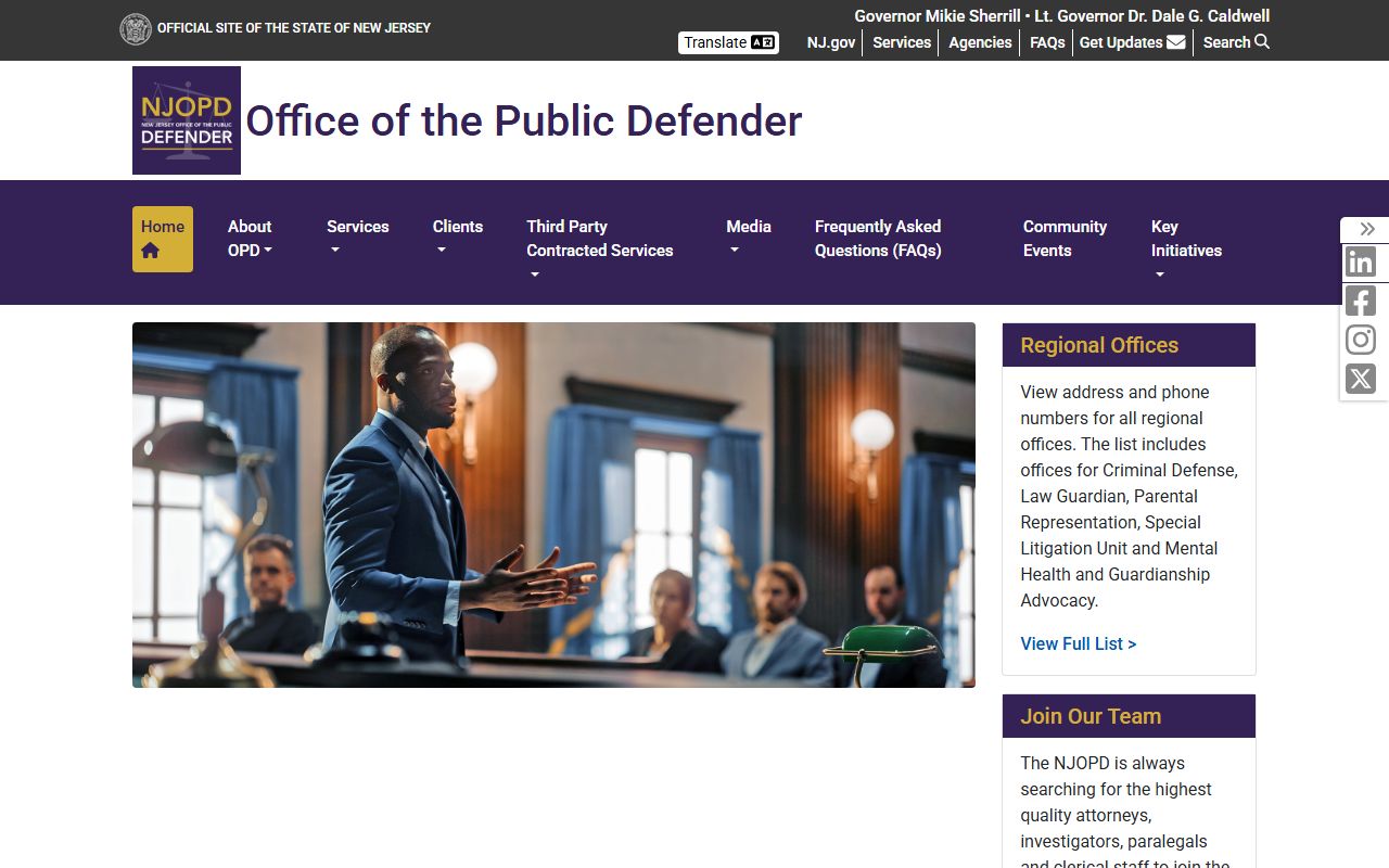 Mercer County public records New Jersey Office of the Public Defender homepage